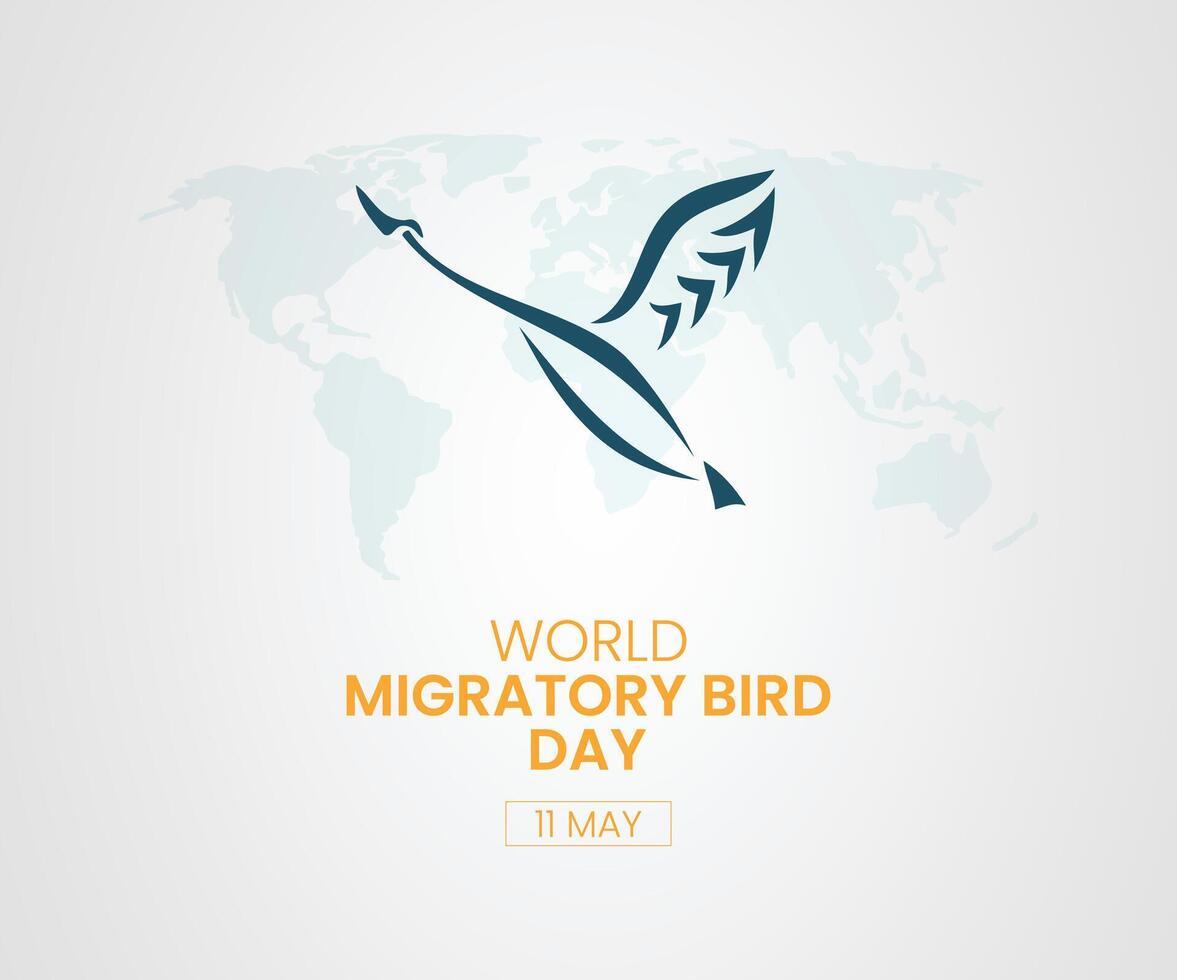 World Migratory Bird Day 11 May Design Pro Element vector