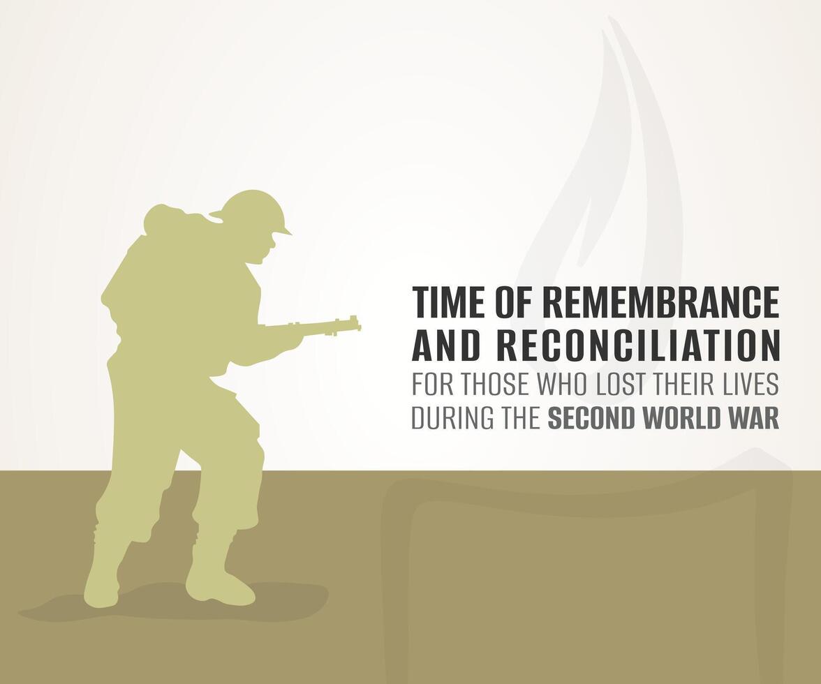 Time of Remembrance and Reconciliation for Those Who Lost Their Lives During the Second World War pro element vector