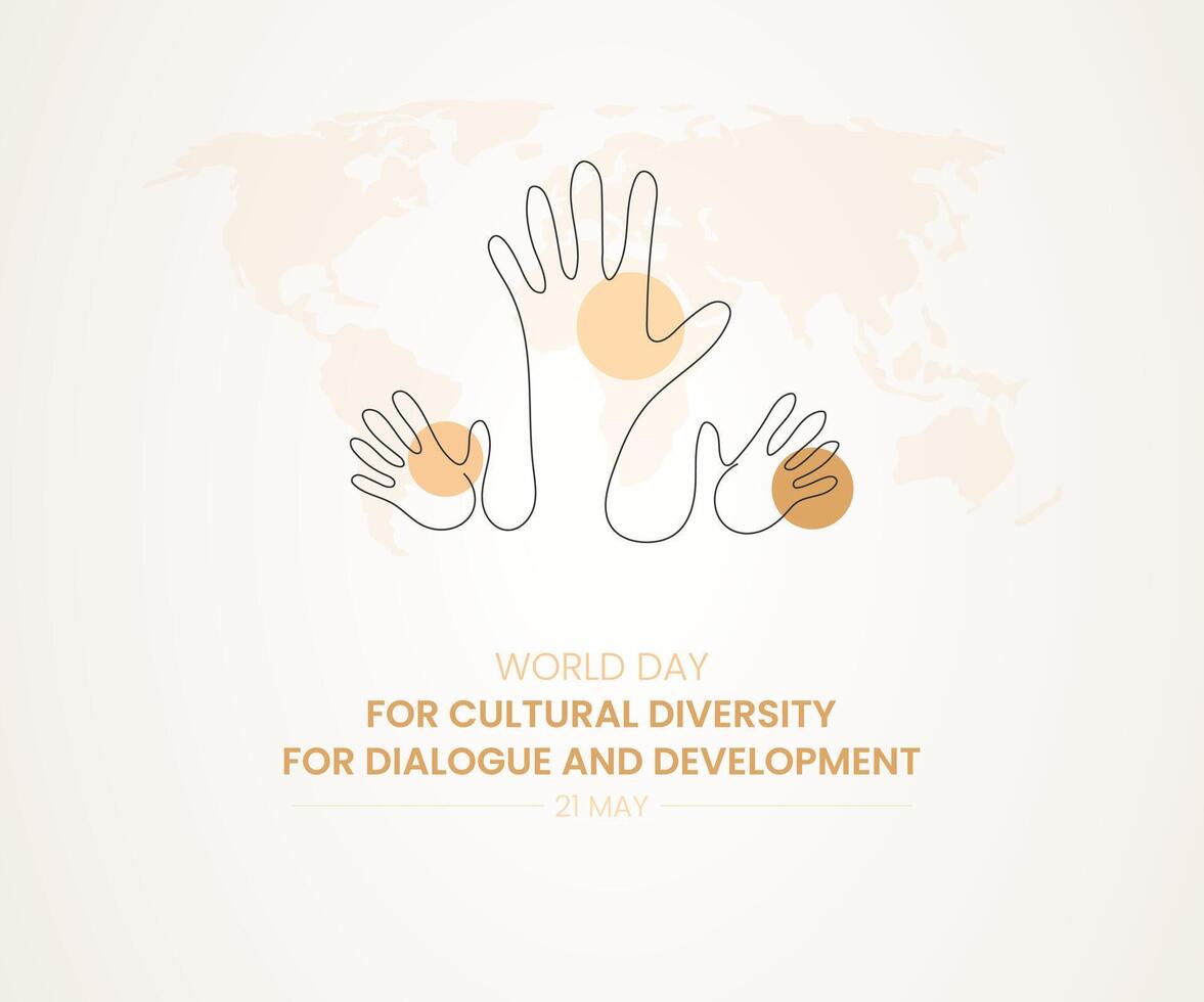 World Day for Cultural Diversity for Dialogue and Development pro design vector