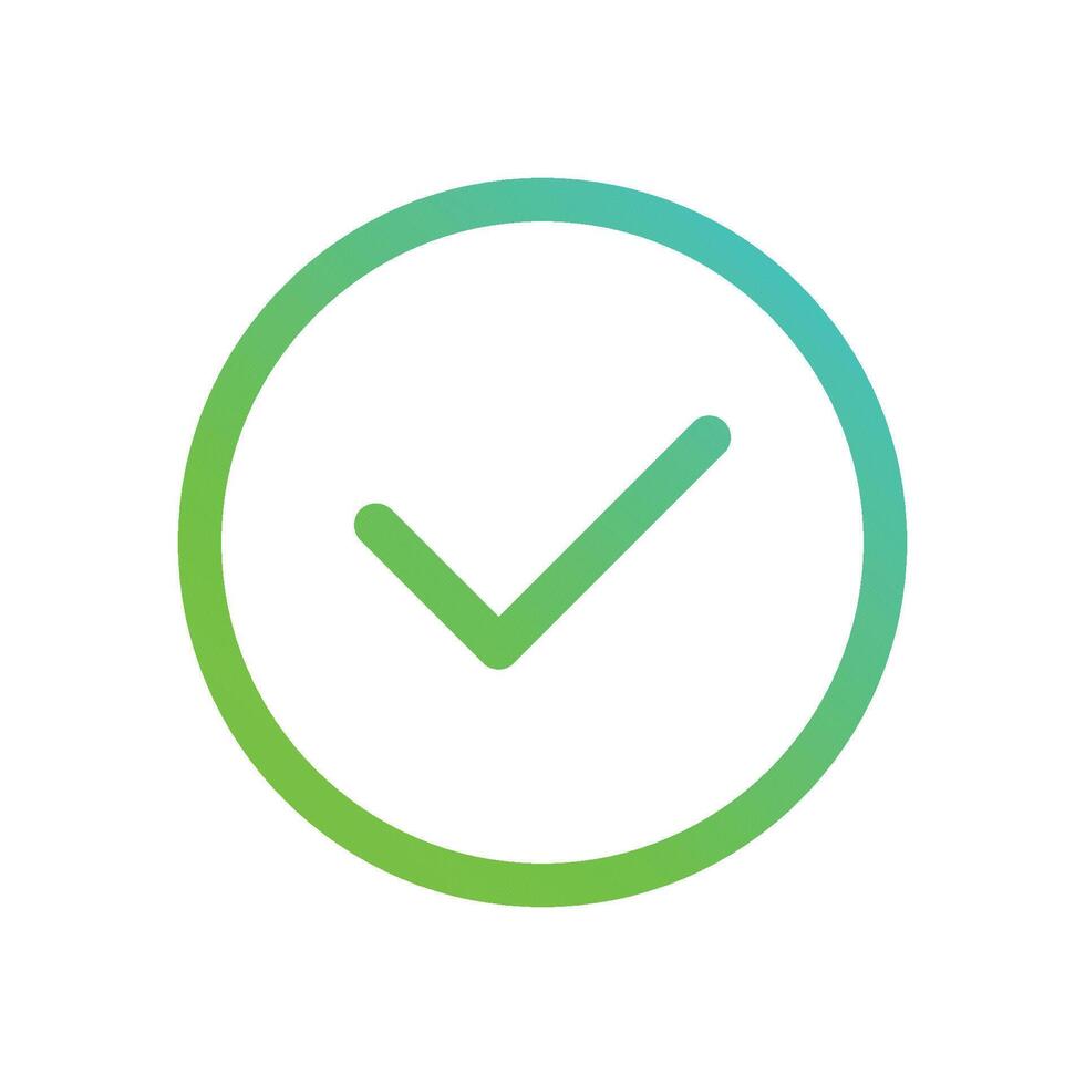 Simple icon on a theme check mark vector