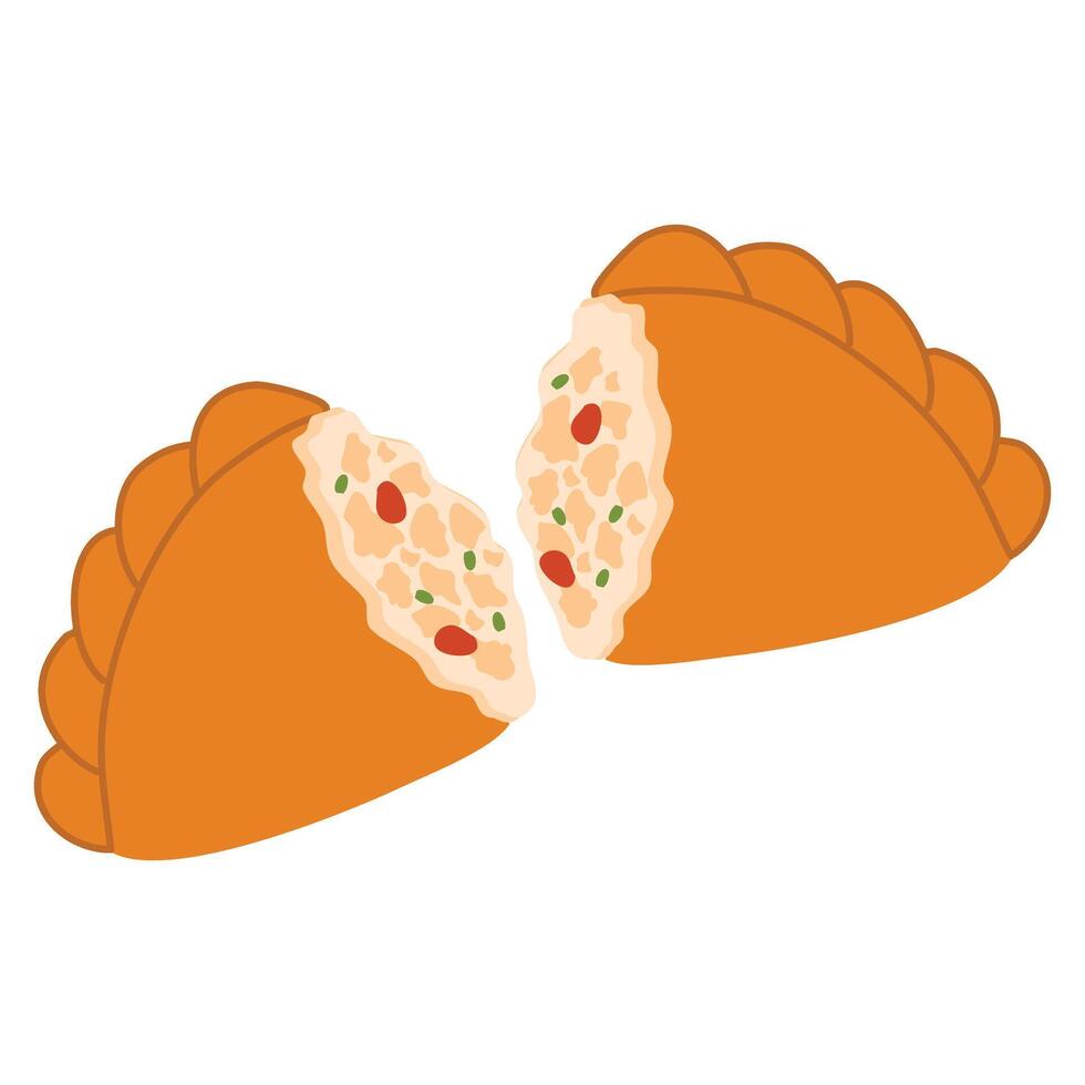Spanish empanadas with tuna vector