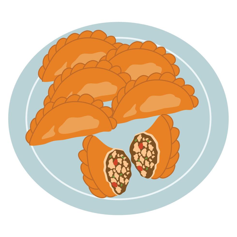 Colombian empanadas Fried Colombian food vector