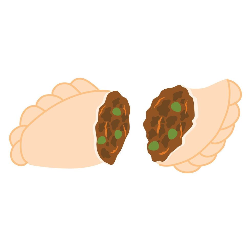 Vegetarian Empanadas Black Bean and Corn vector