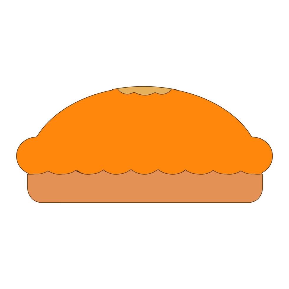 Illustration of Pumpkin Pie and whole pie, suitable for various purposes such as printed products, merchandise, or digital promotional materials vector