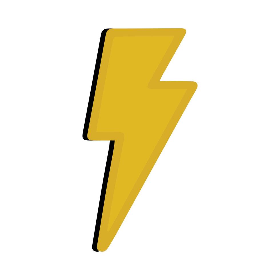 Neon lightning flash icon illustration. Lightning Bolt Icons. Neon thunder bolt sign, electrical discharge vector