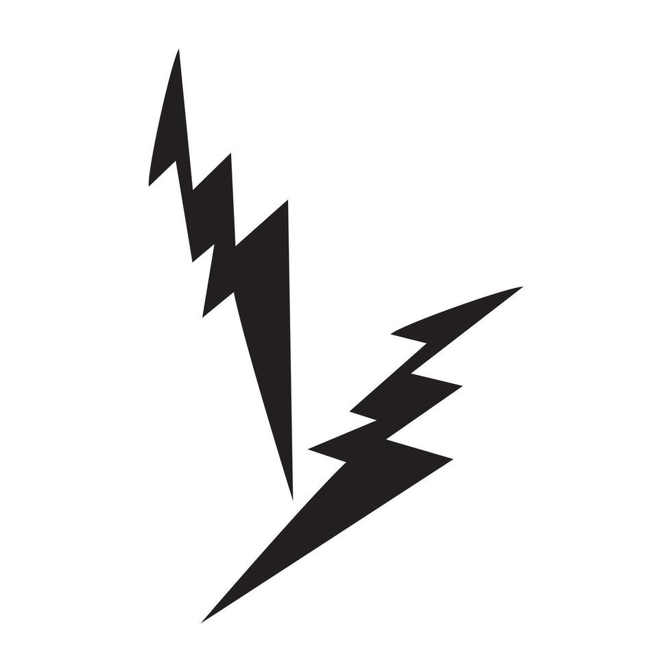 Flash lightning bolt icon illustration. Electric power symbol. Power energy sign illustration, Easily editable vector