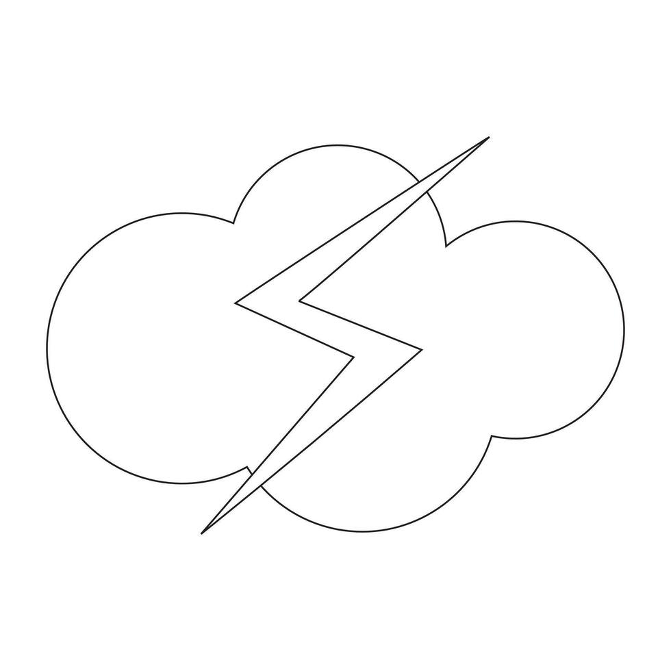Flash lightning bolt icon on sky editable. Electric power symbol. Power energy sign illustration, Easily editable vector