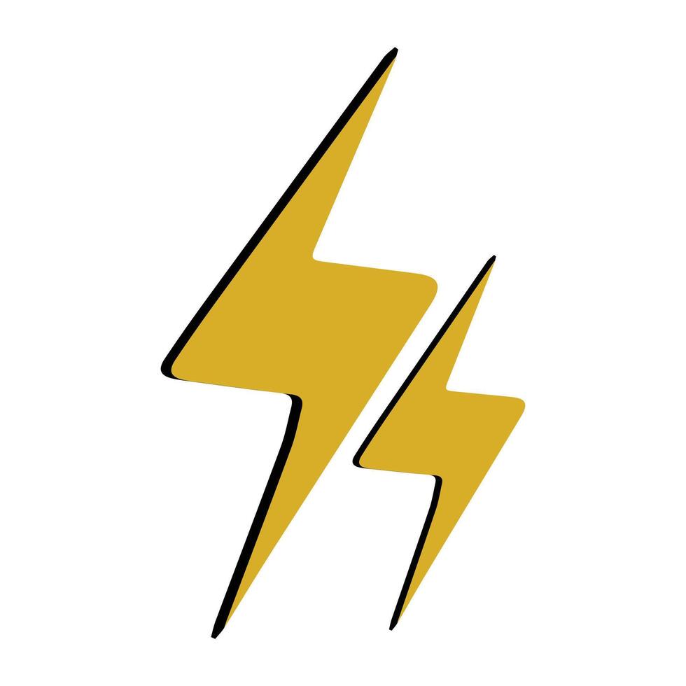Neon lightning flash icon. Lightning Bolt Icons. Neon thunder bolt sign symbol, electrical discharge vector