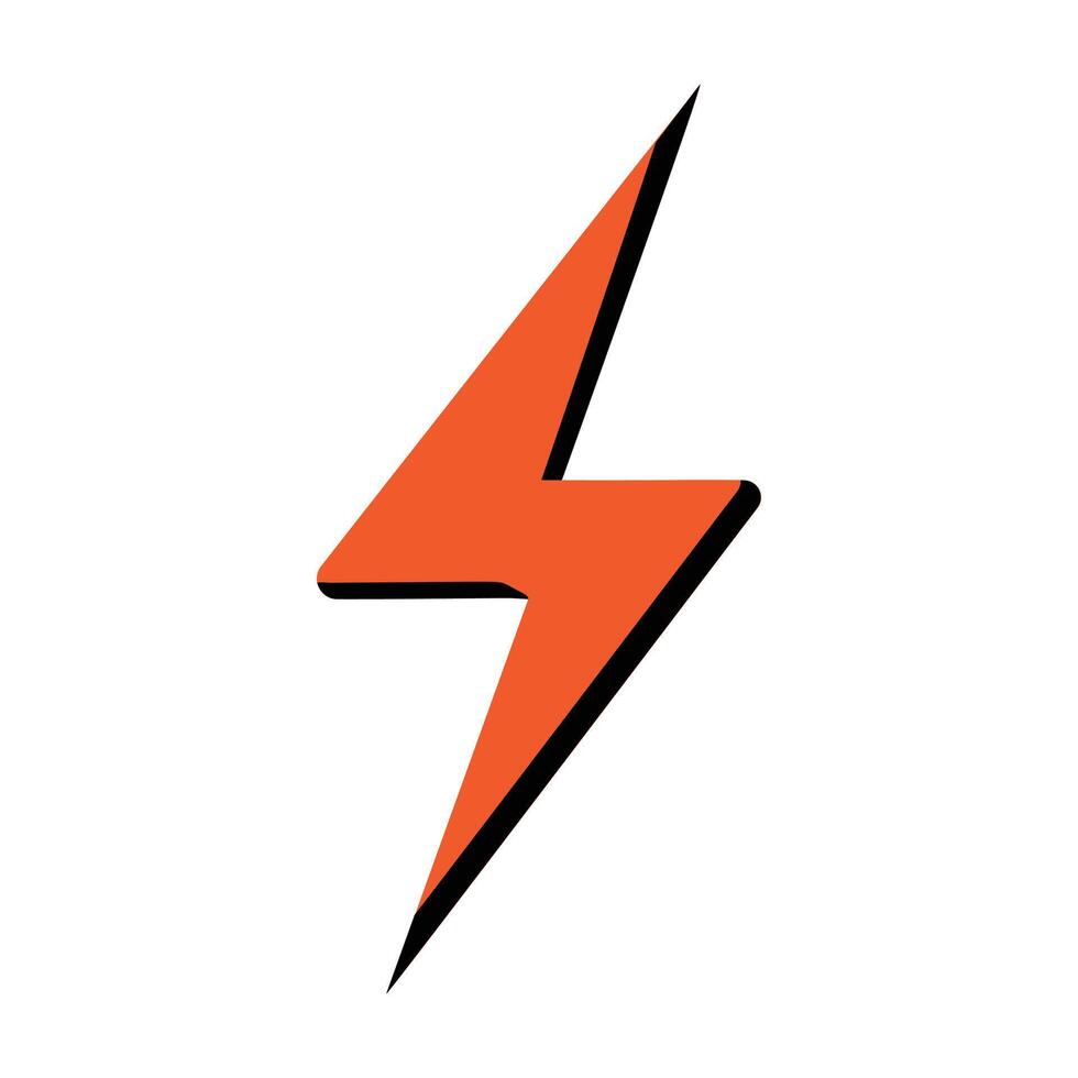 Neon lightning flash icon, single. Lightning Bolt Icons. Neon thunder bolt sign, electrical discharge vector