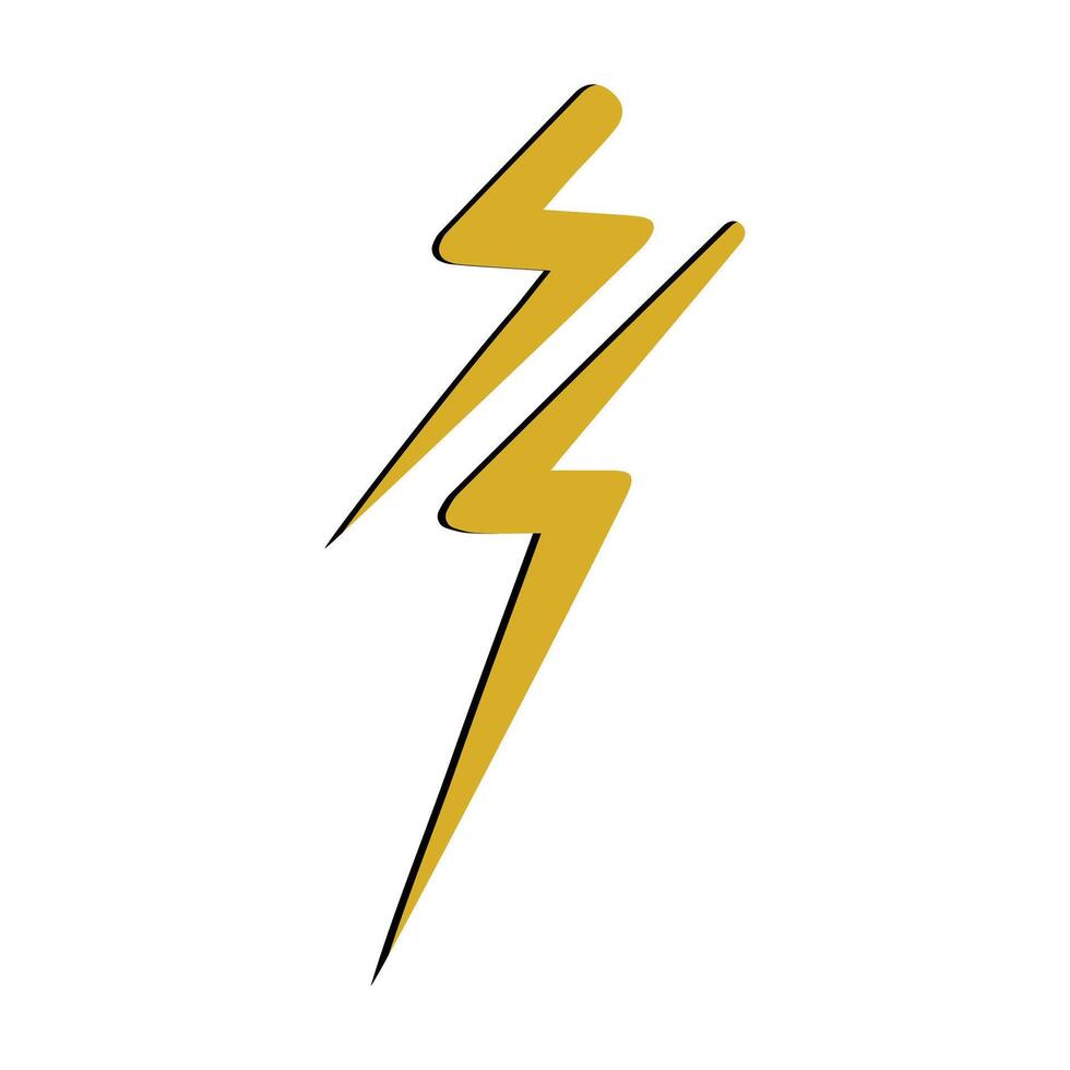 Neon lightning flash icon. Lightning Bolt Icons color. Neon thunder bolt sign, electrical discharge vector