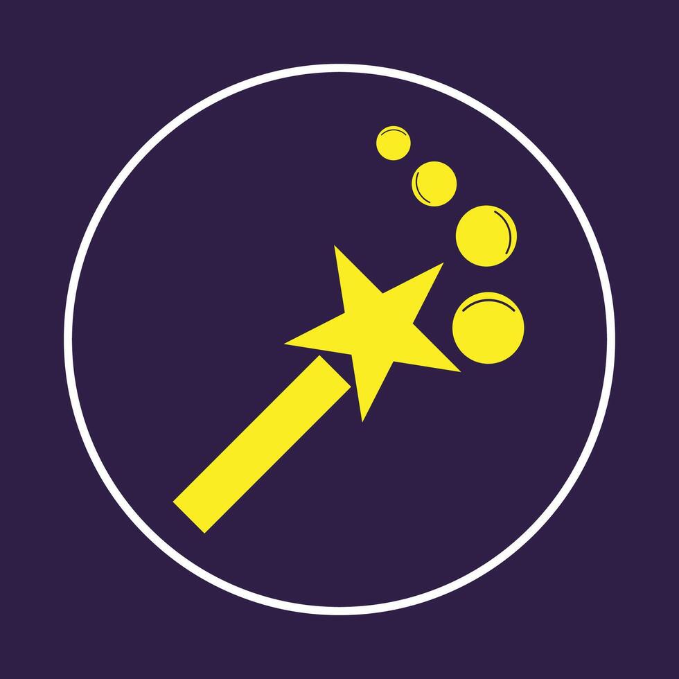 Magic stick trendy icon rich abstract illustration colorful artwork lovely design vector