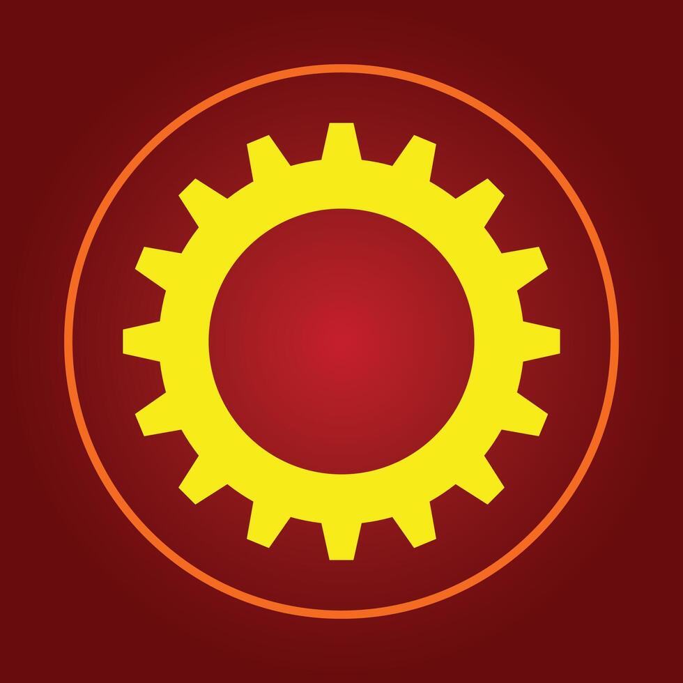 Gear trendy icon applicable abstract illustration colorful artwork lovely design vector
