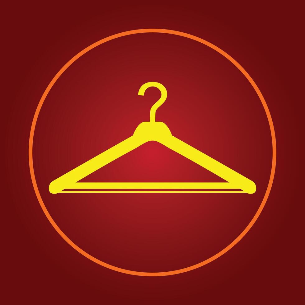 Clothes hanger trendy icon applicable abstract illustration colorful artwork lovely design vector