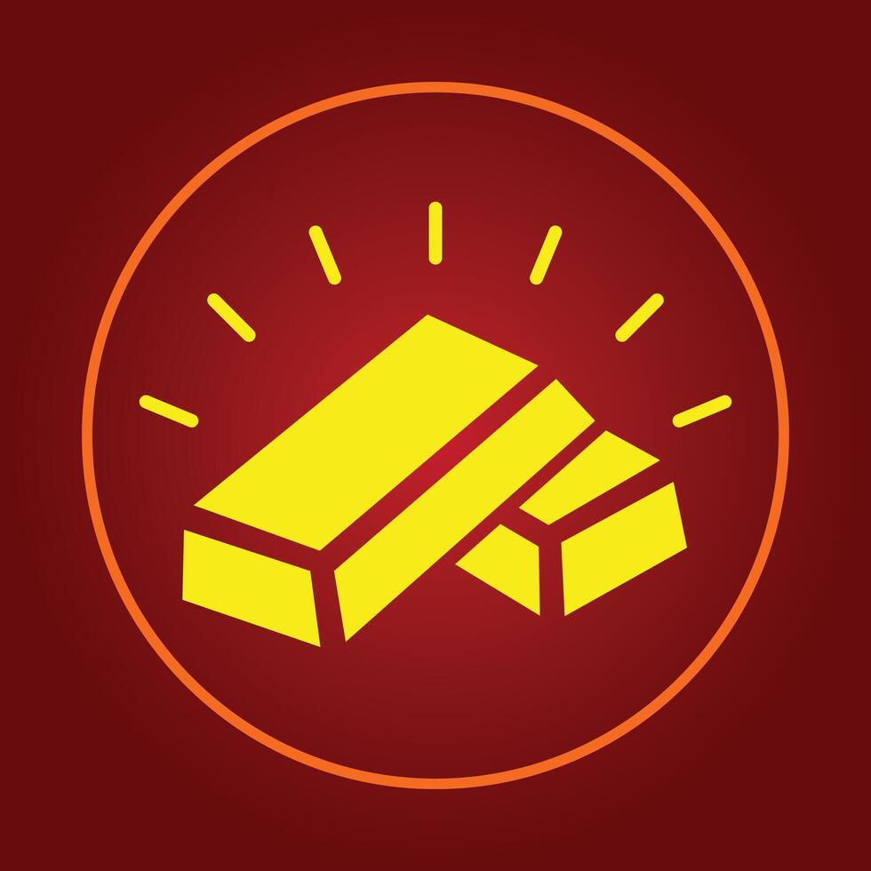 Gold bar trendy icon applicable abstract illustration colorful artwork lovely design vector