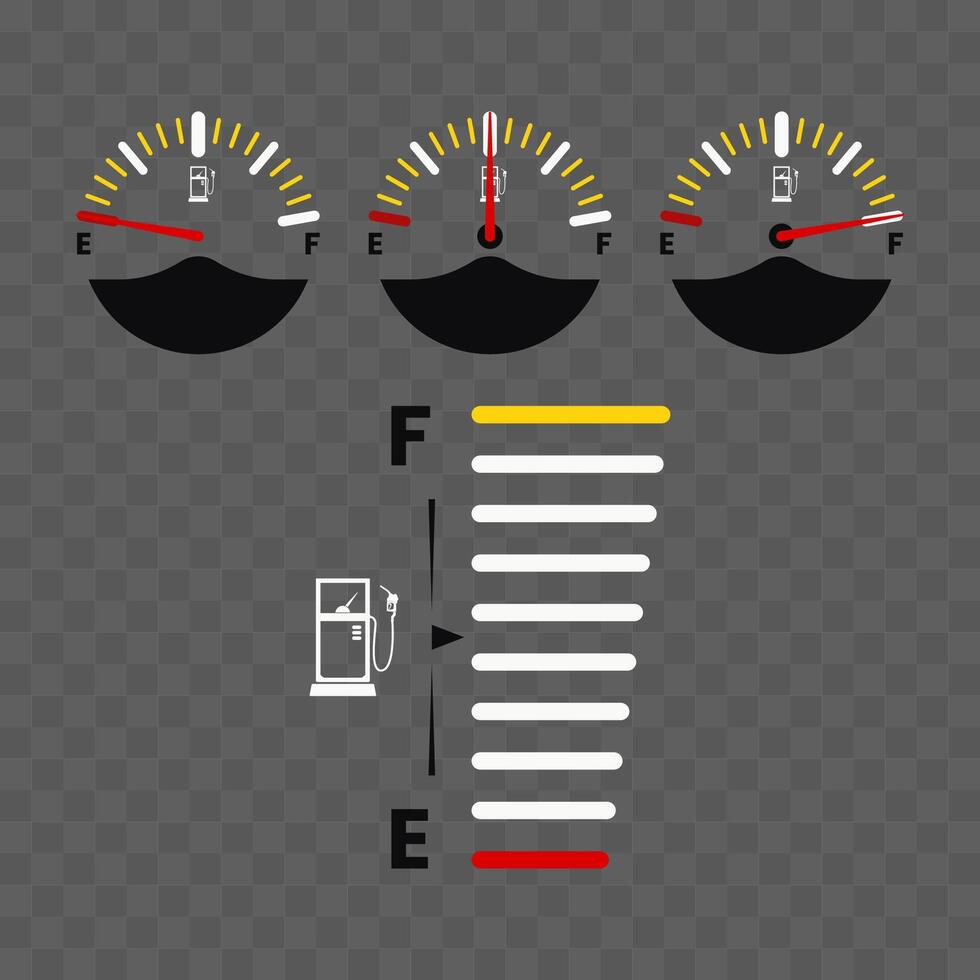 Fuel gauge indicator illustration vector