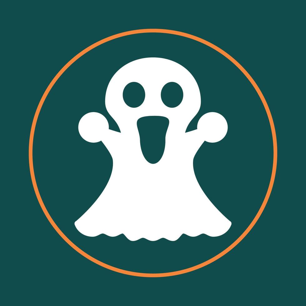 Ghost trendy icon royal abstract illustration colorful artwork lovely design vector