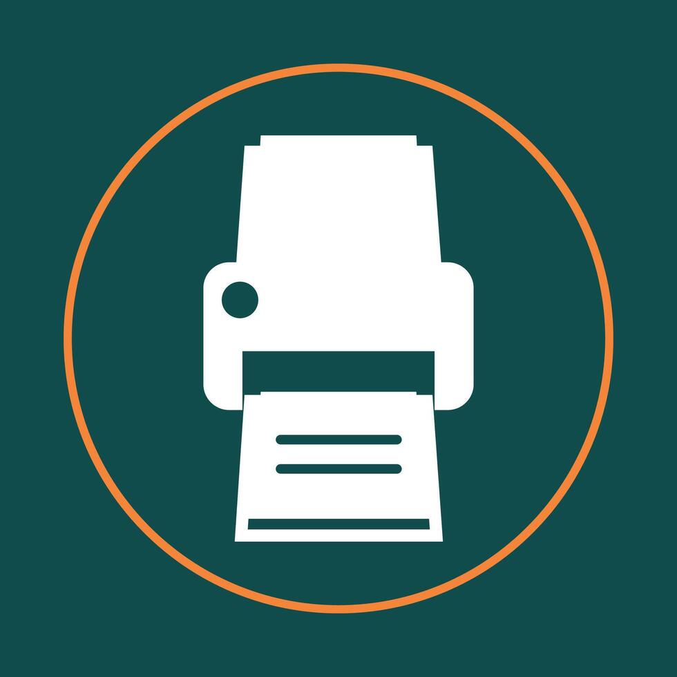 Printer trendy icon royal abstract illustration colorful artwork lovely design vector