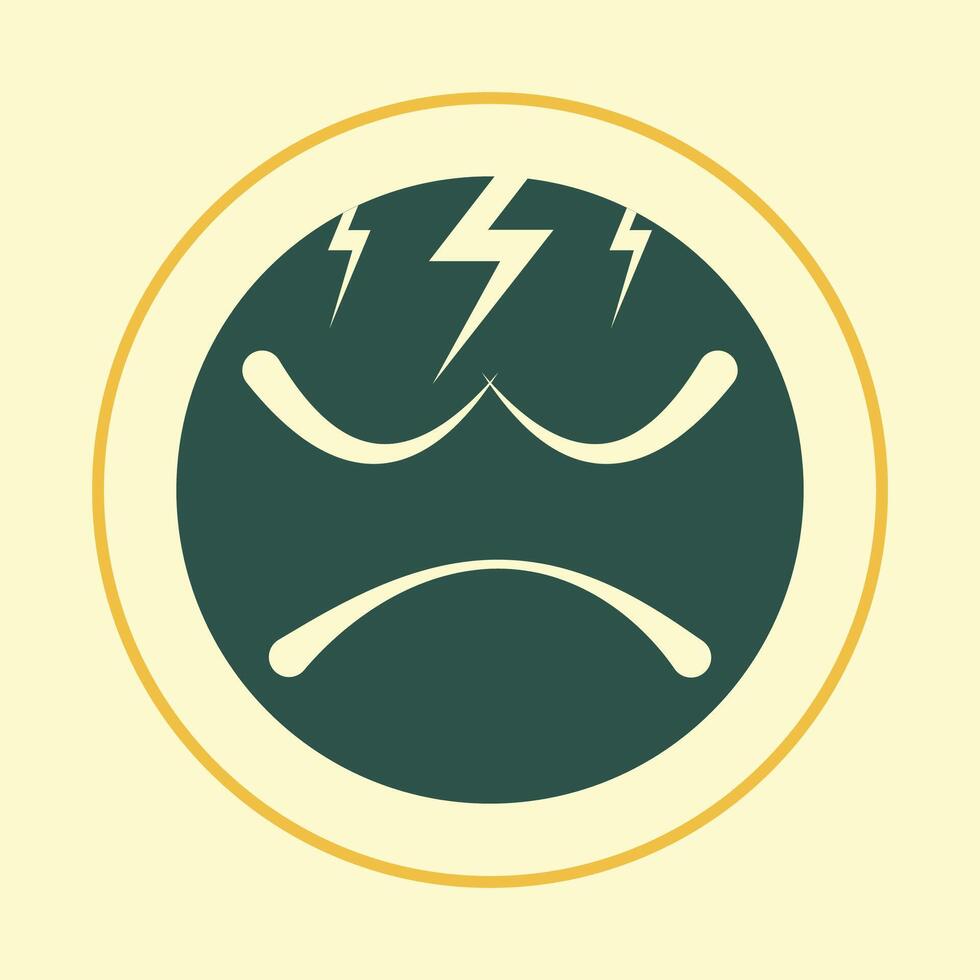 Depression trendy icon superb abstract illustration colorful artwork lovely design vector