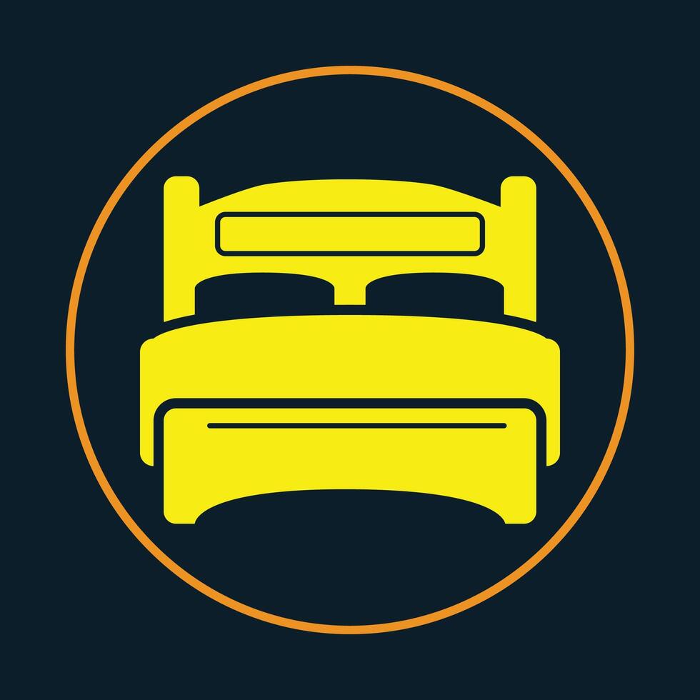 Double bed trendy icon glorious abstract illustration colorful artwork lovely design vector