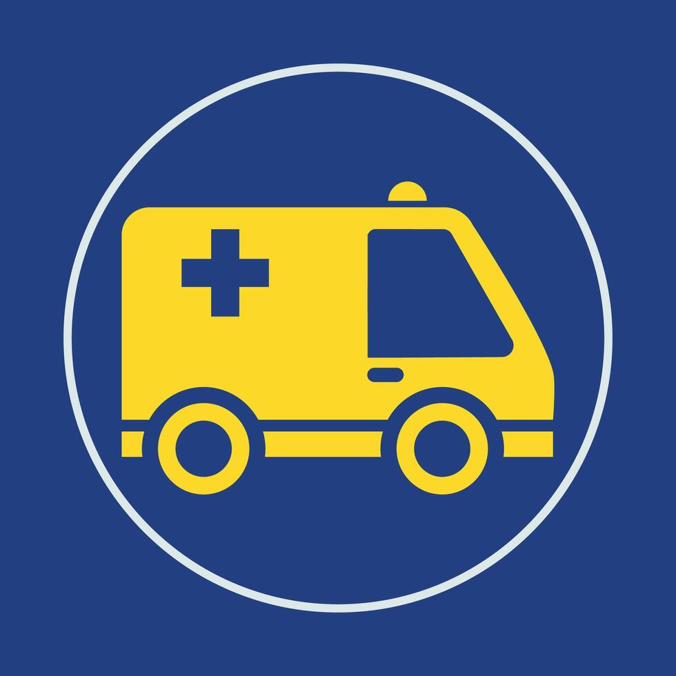 Ambulance trendy icon proud abstract illustration colorful artwork lovely design vector