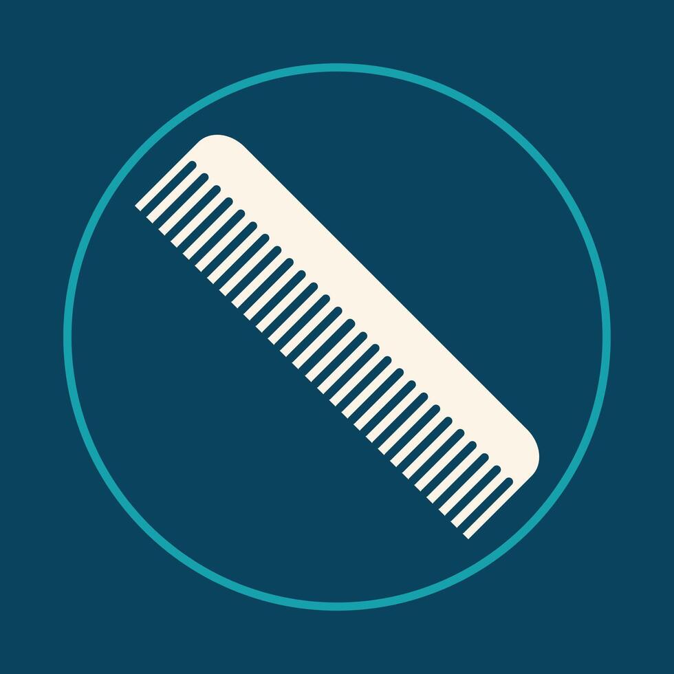 Comb trendy icon regal abstract illustration colorful artwork lovely design vector
