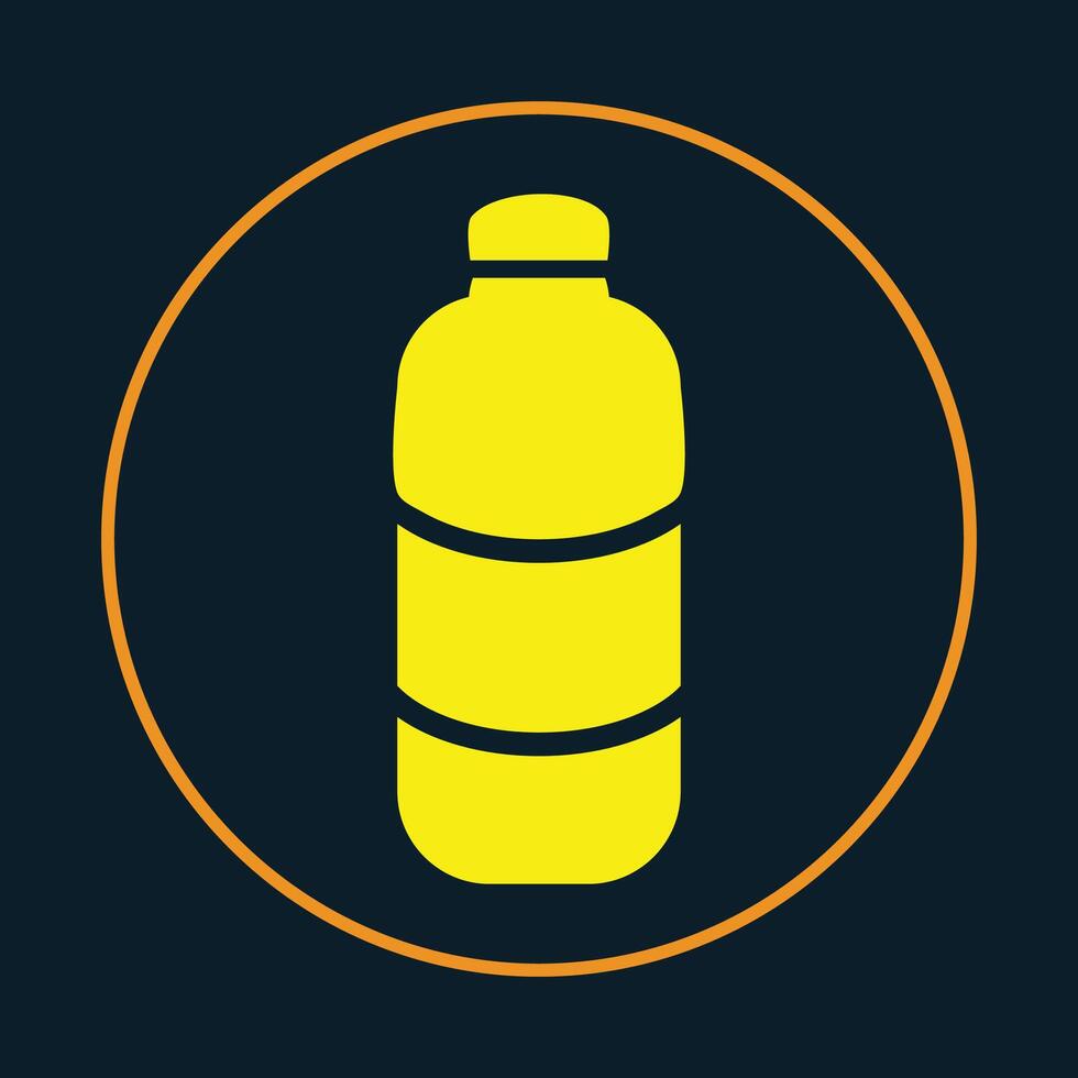 Bottle trendy icon glorious abstract illustration colorful artwork lovely design vector