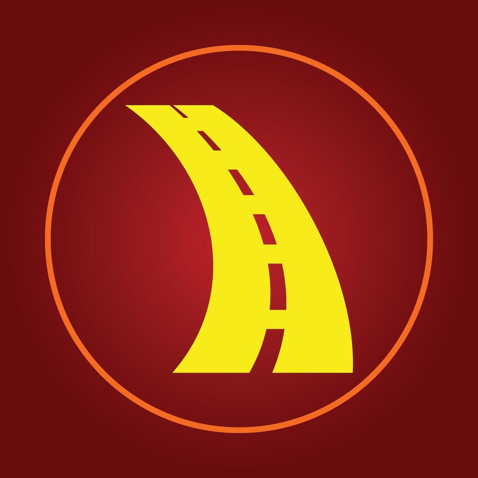 Road trendy icon applicable abstract illustration colorful artwork lovely design vector