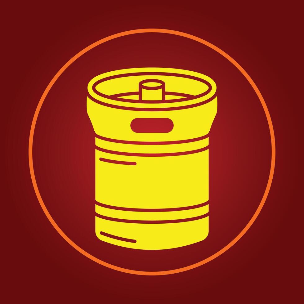 Keg trendy icon applicable abstract illustration colorful artwork lovely design vector
