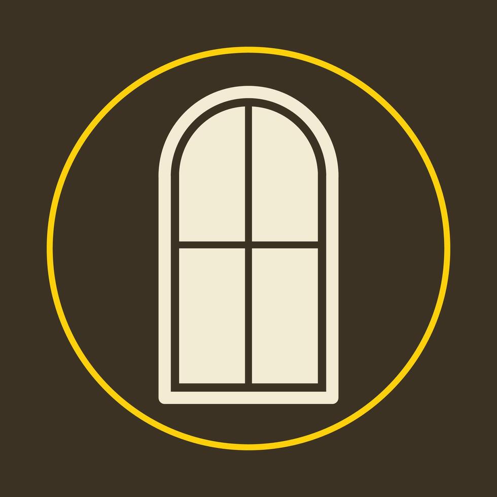 Window trendy icon magnificent abstract illustration colorful artwork lovely design vector