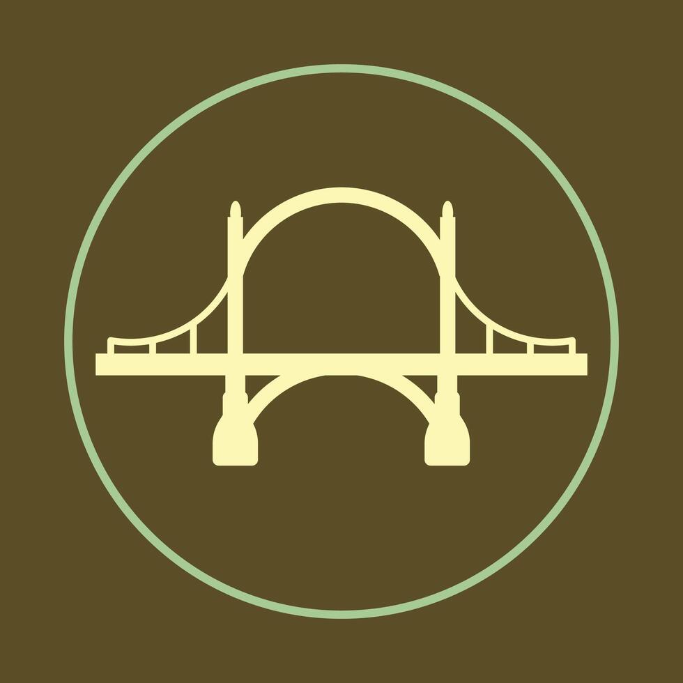 Bridge trendy icon majestic abstract illustration colorful artwork lovely design vector