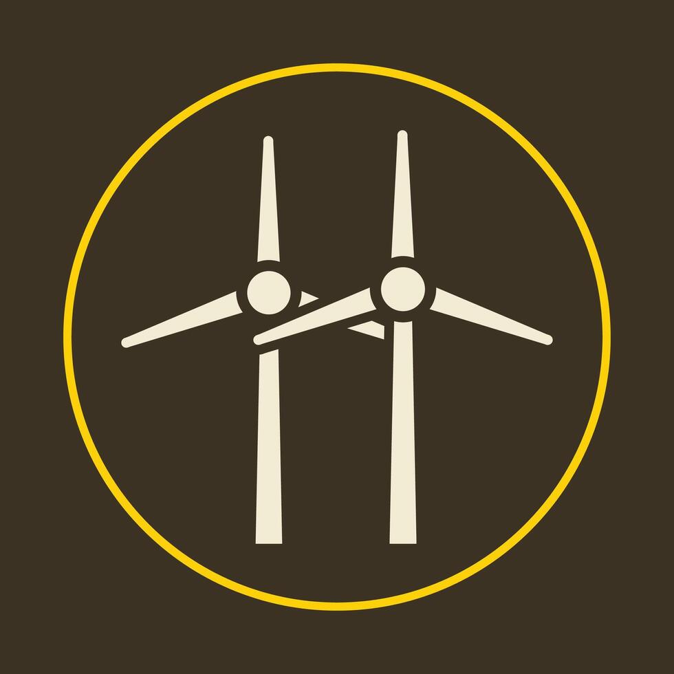Turbine trendy icon magnificent abstract illustration colorful artwork lovely design vector