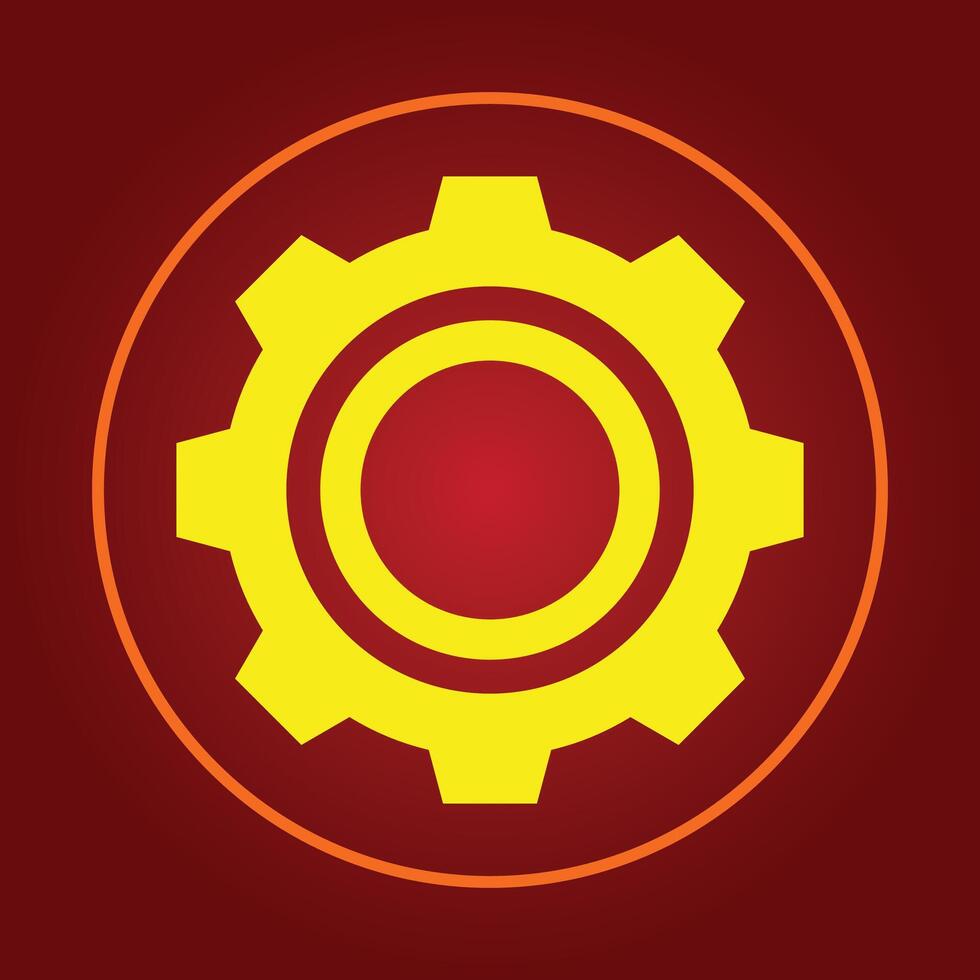 Gear tool trendy icon applicable abstract illustration colorful artwork lovely design vector