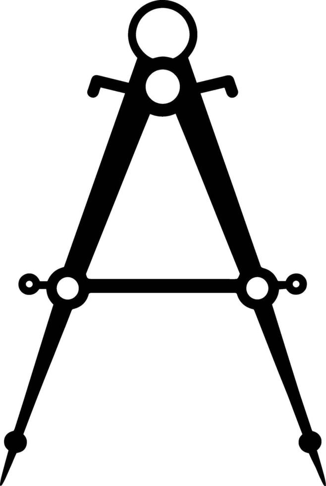 Math Compass Silhouette vector