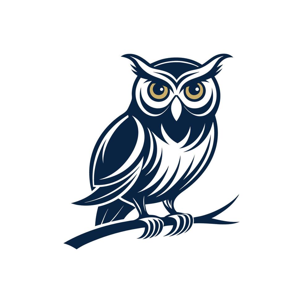 Elegant Owl Silhouette vector