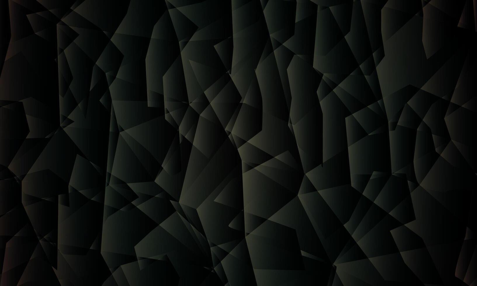 Abstract mosaic crystal polygonal iridescent shapes. glass black background. vector