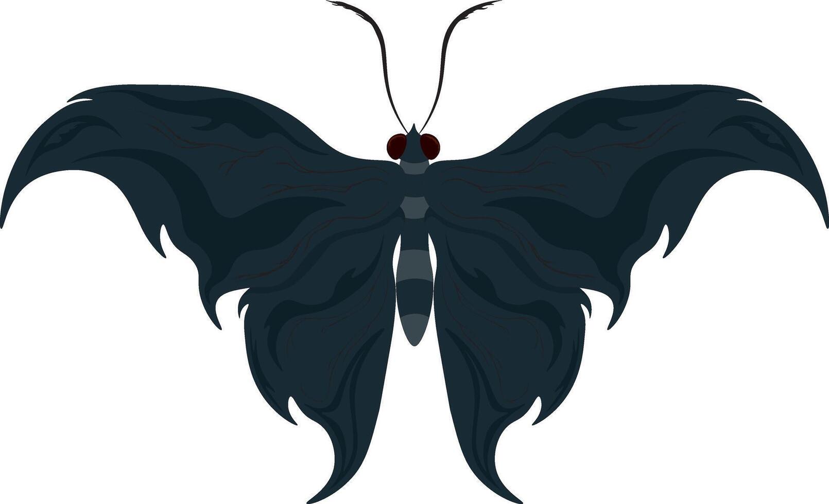 Dark colors gloomy butterfly illustration vector