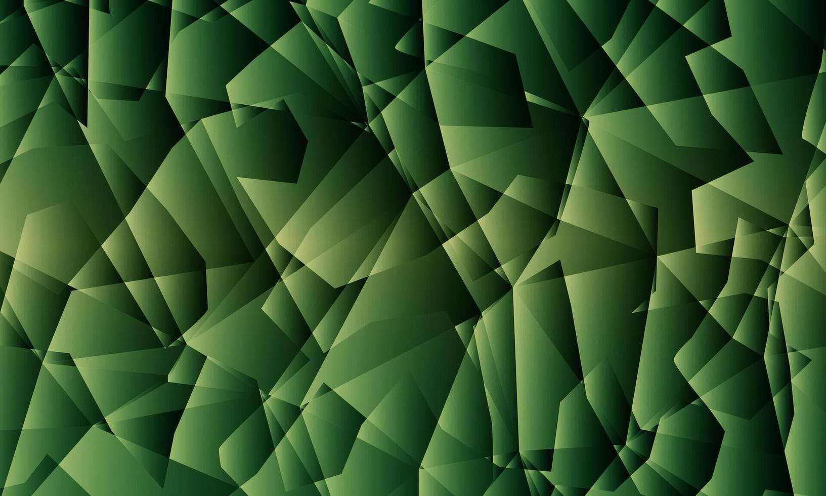 Abstract mosaic polygonal iridescent shapes. green crystal background. vector