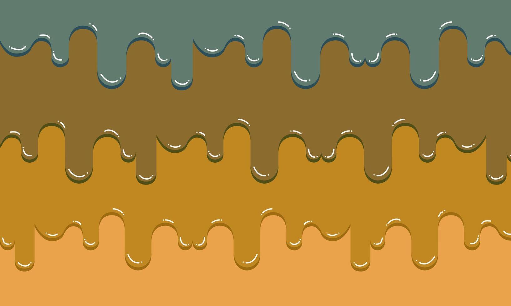 Melted flowing. Dripping paint, Yogurt or Milk flowing down. colorful. vector