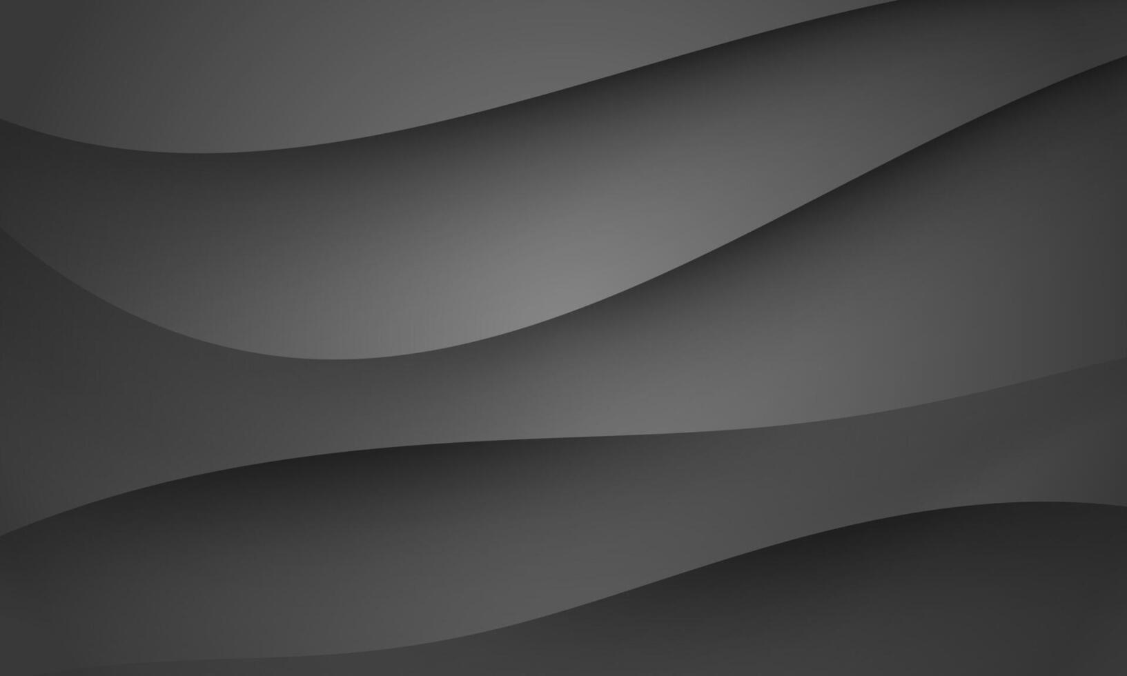 Dark wavy texture 3D papercut layers retro soft banner. Abstract paper cut art background. vector