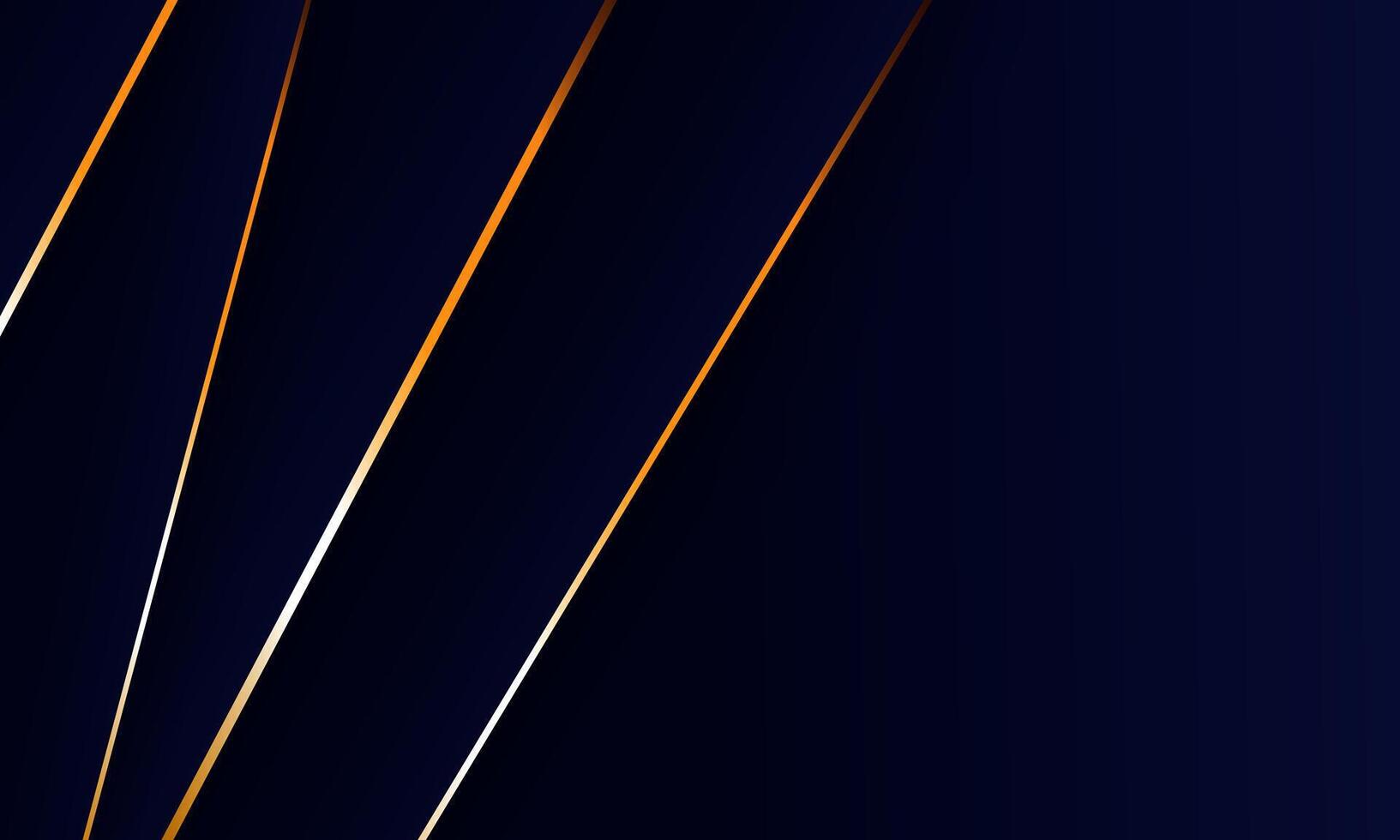 luxury blue background banner with gold strip art line diagonal with copy space. vector