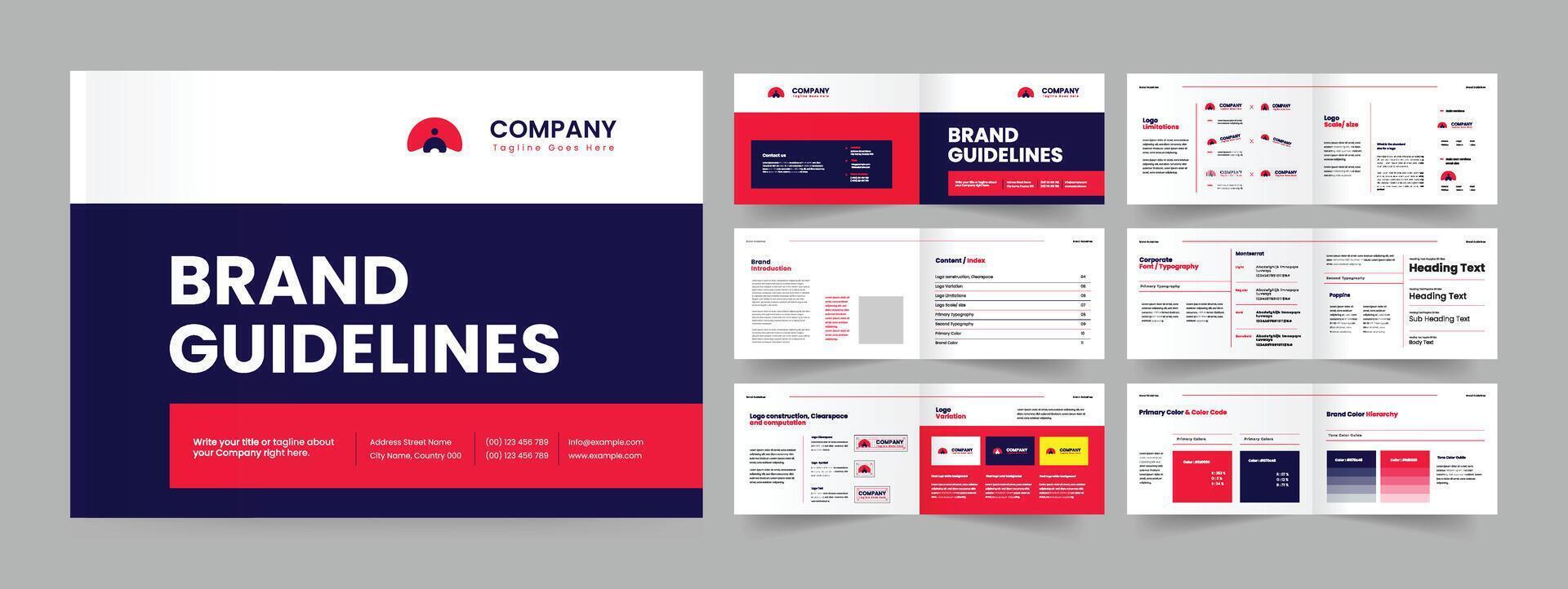brand guideline minimal brand guidelines vector