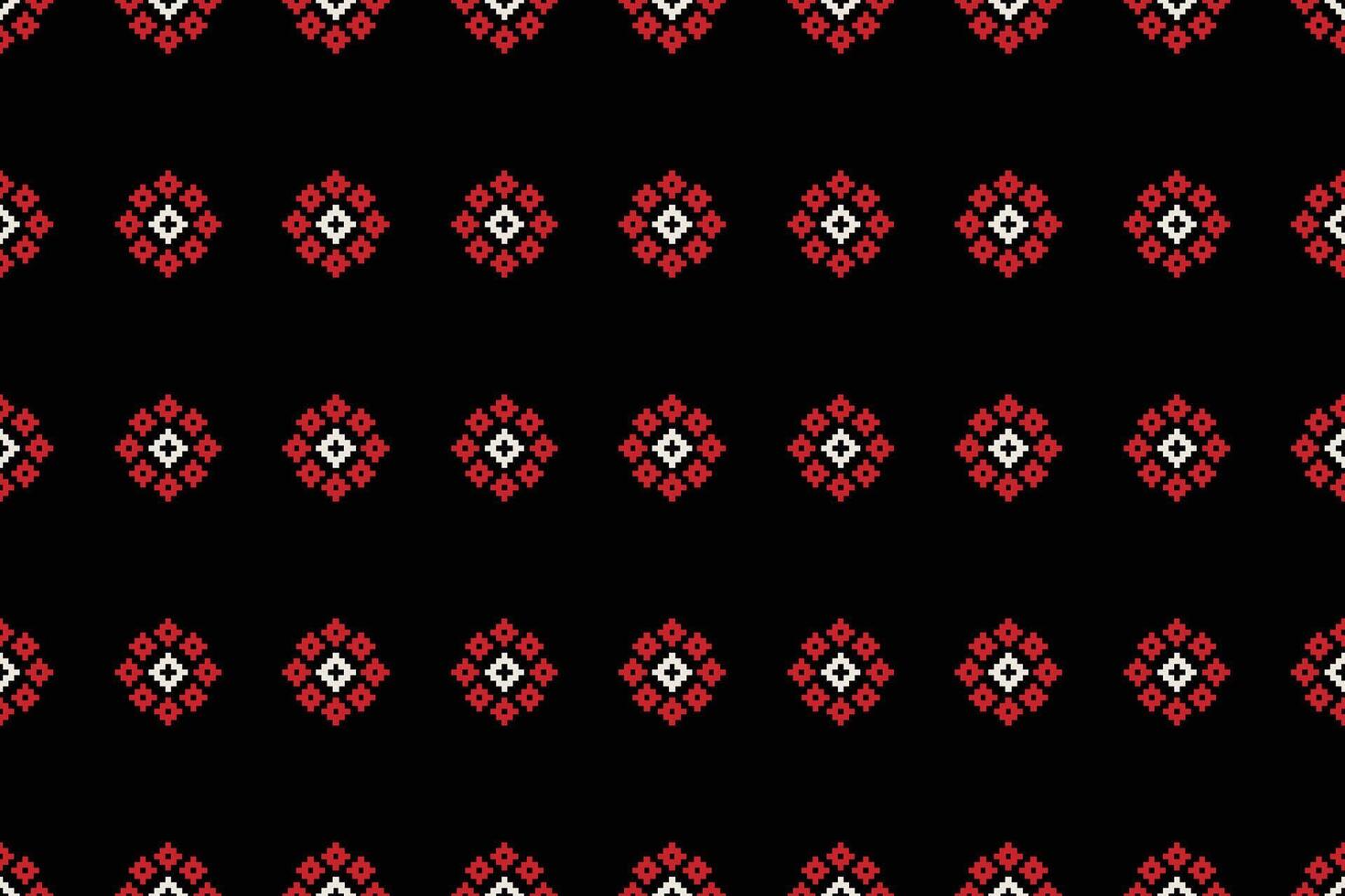 Ethnic black pattern cross stitch pixel pattern wallpaper. vector