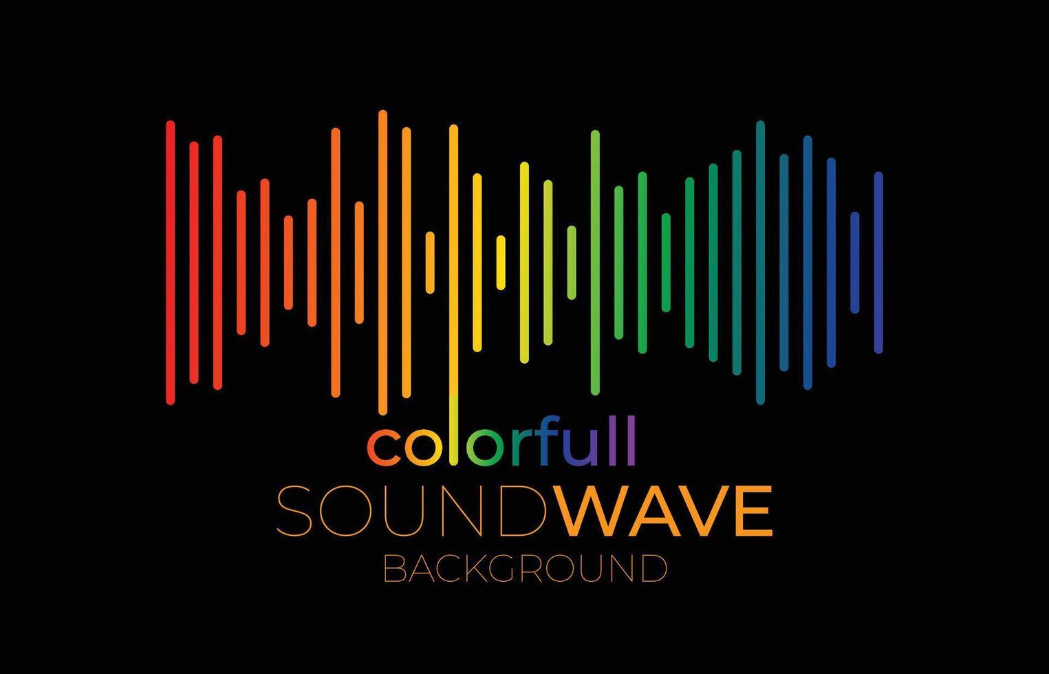 colorful soundwave background vector