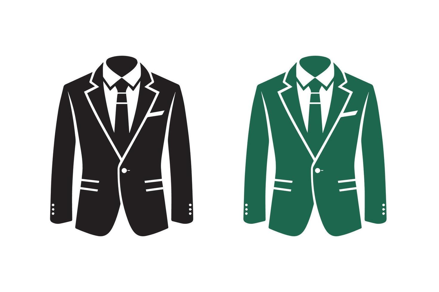 Men Suit, Coat, blazer symbol silhouette vector