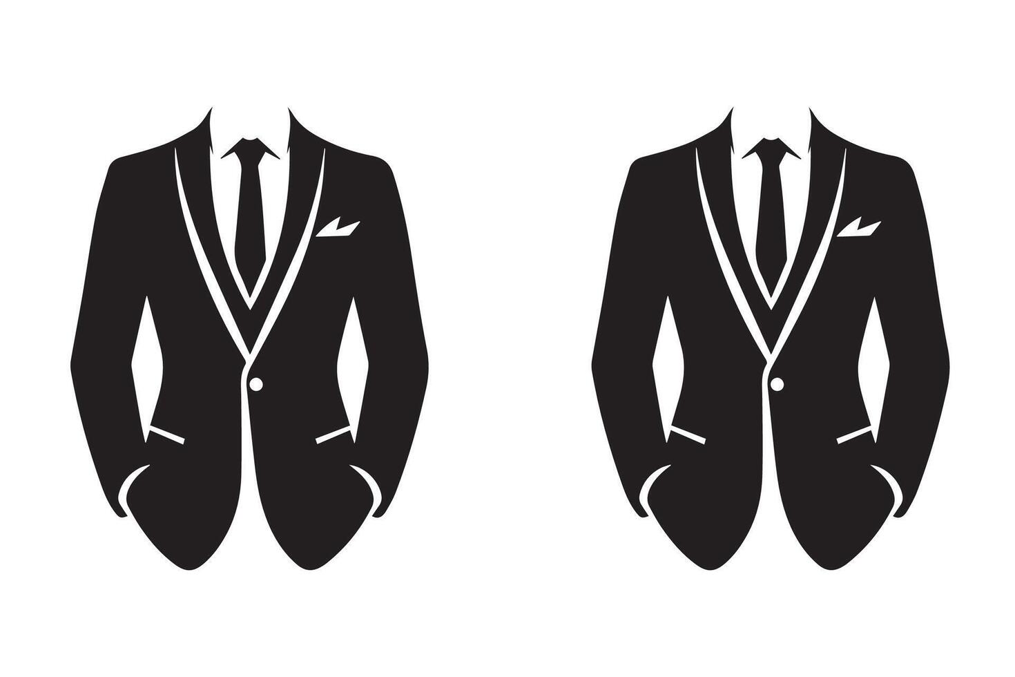Men Suit or Coat symbol silhouette vector