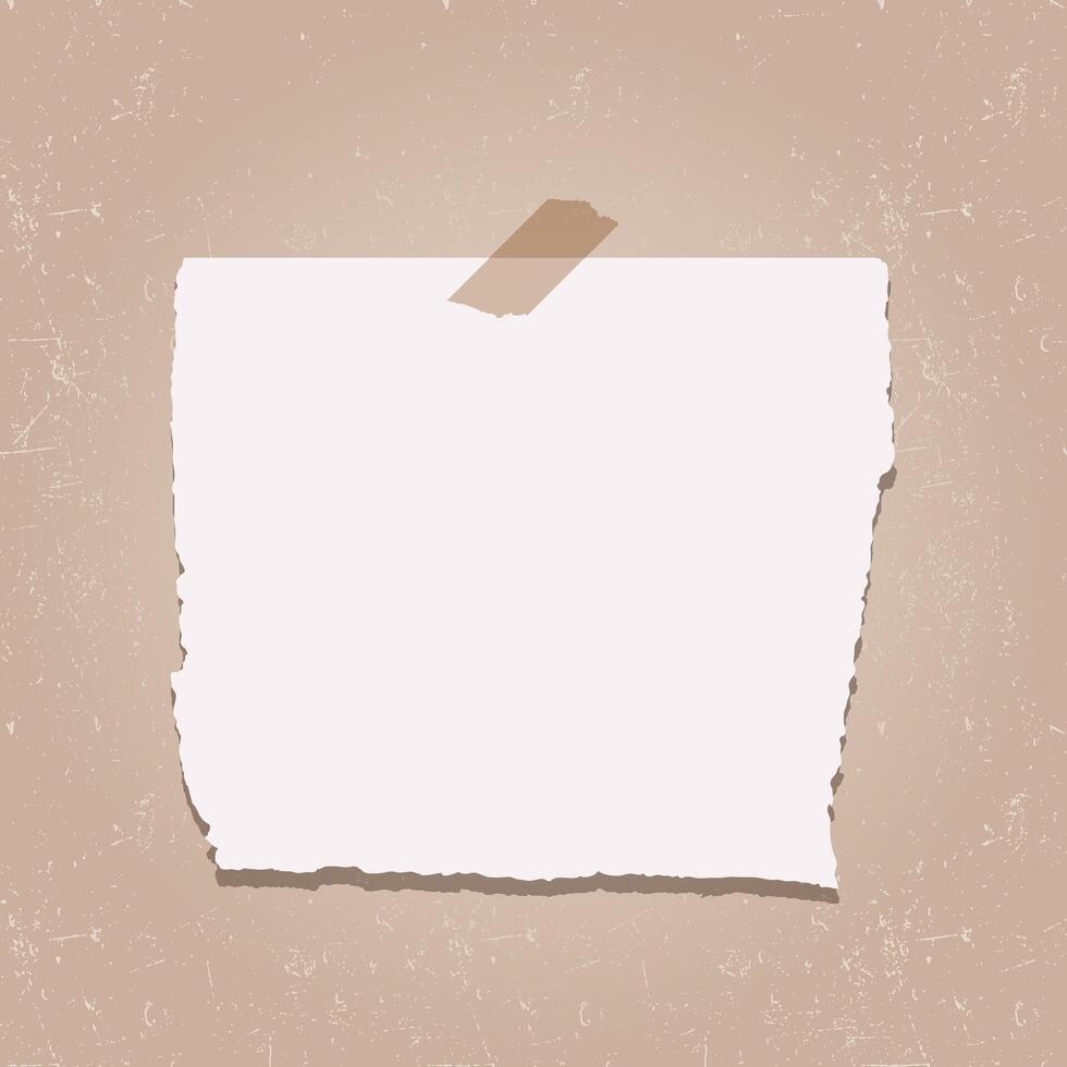 ripped torn paper banner with sticky tape vector