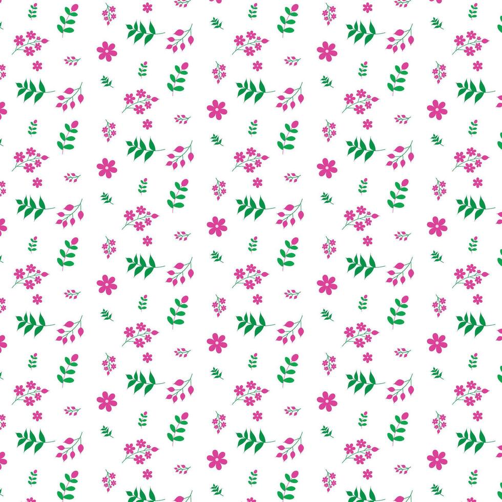 seamless flowers pattern fabric design vector