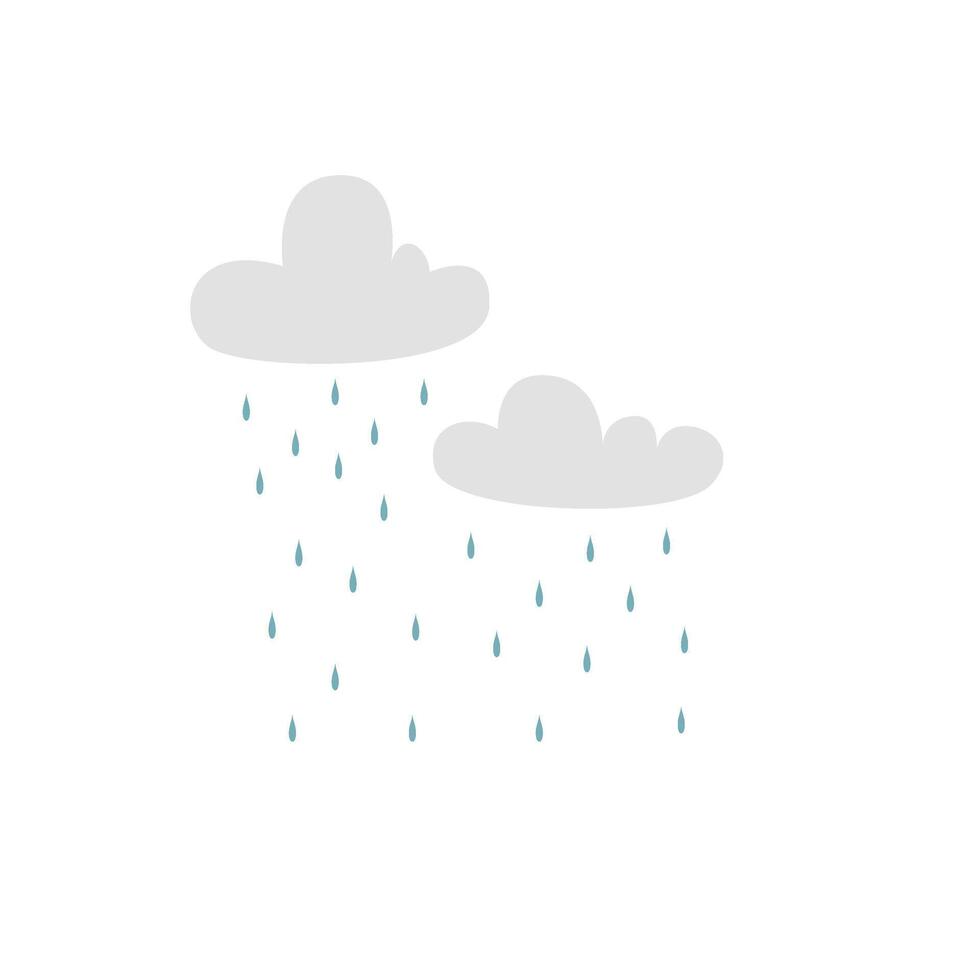 Cloud and Rain Ozone Illustration vector