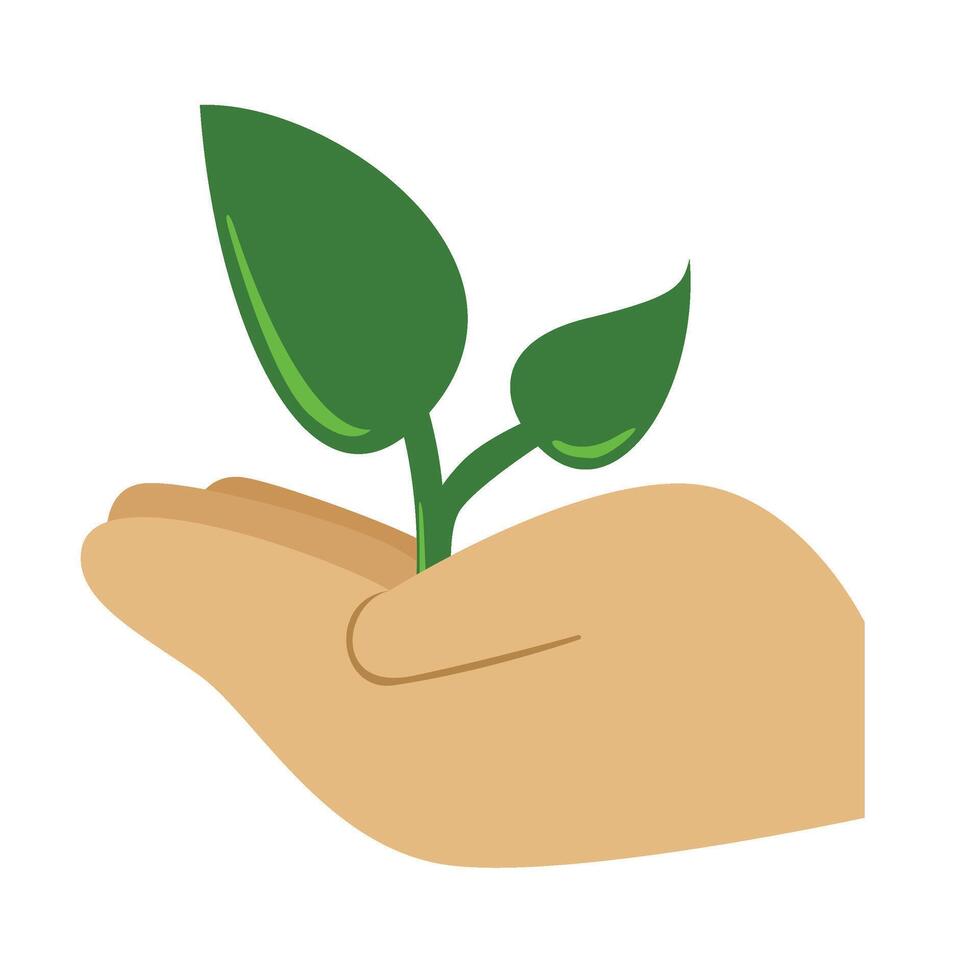 hand and plant Ozone Illustration vector
