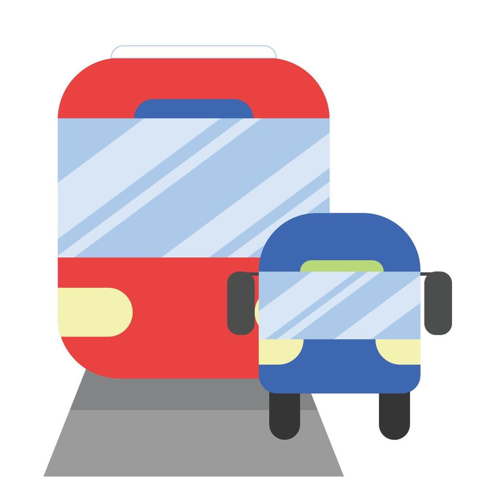 Train and Bus Ozone Illustration vector